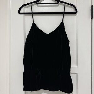 J. Crew Black Velvet Tank Top